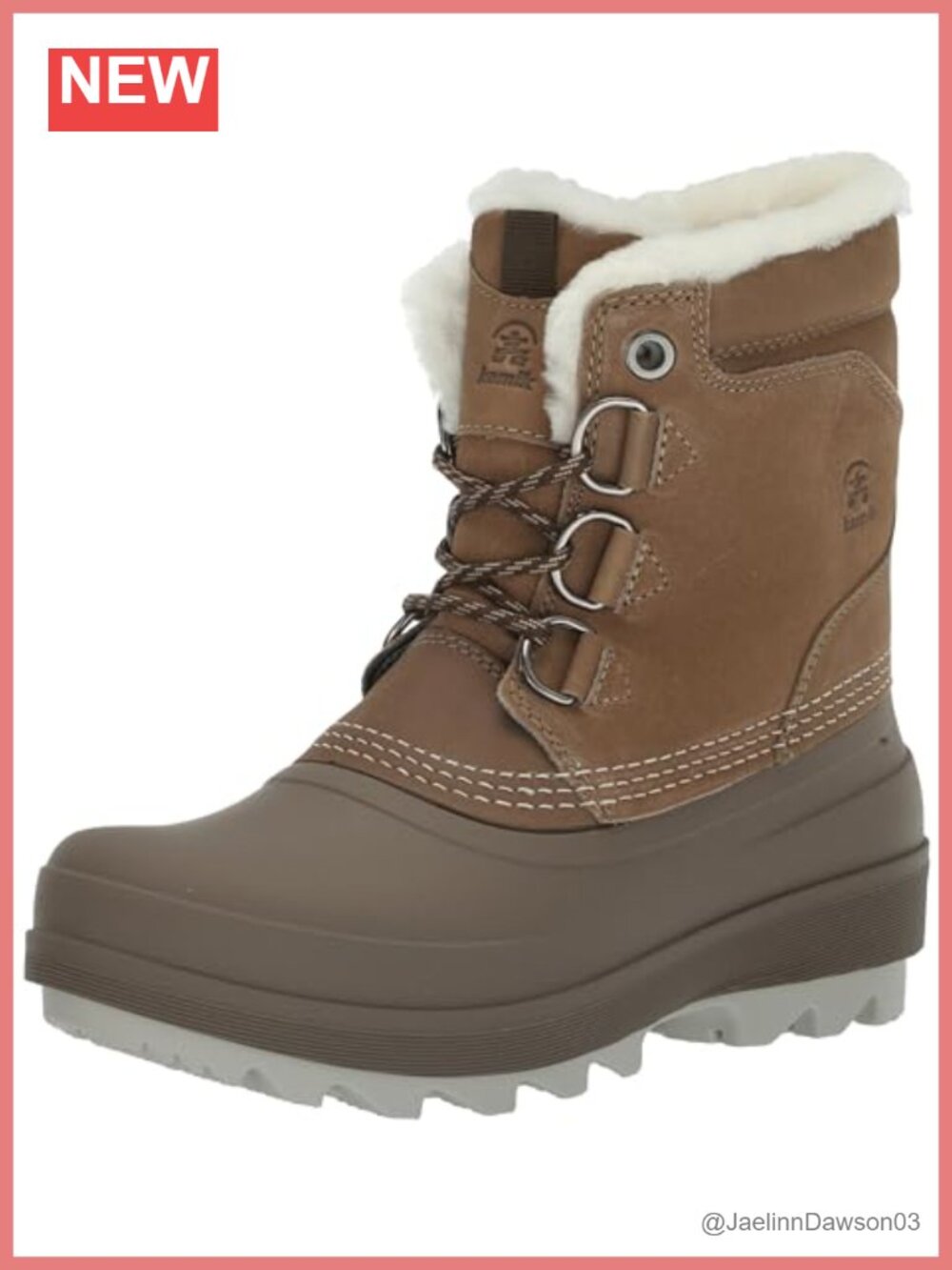 Waterproof Suede Snow Boots Calf High Lace Up Leather